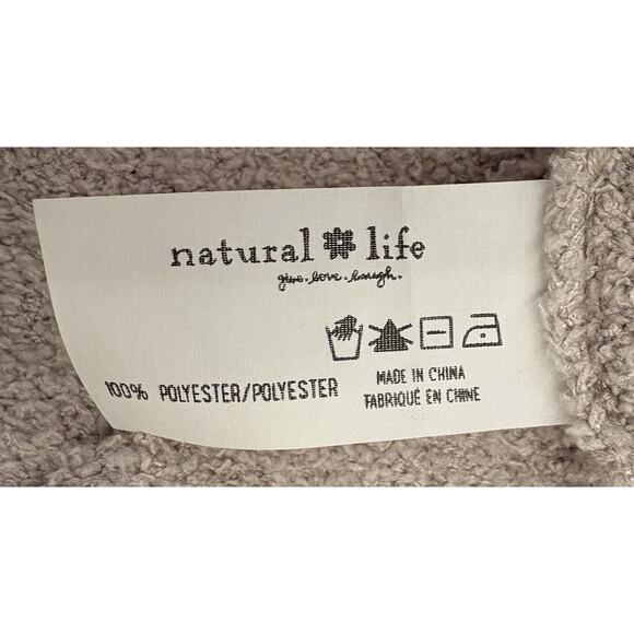 Natural Life Women’s Beige Oversized Cropped Fuzzy Sweater Size Large NWT - Picture 6 of 6